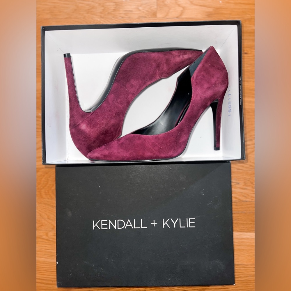 Kendall & Kylie Dark Red Suede Pumps